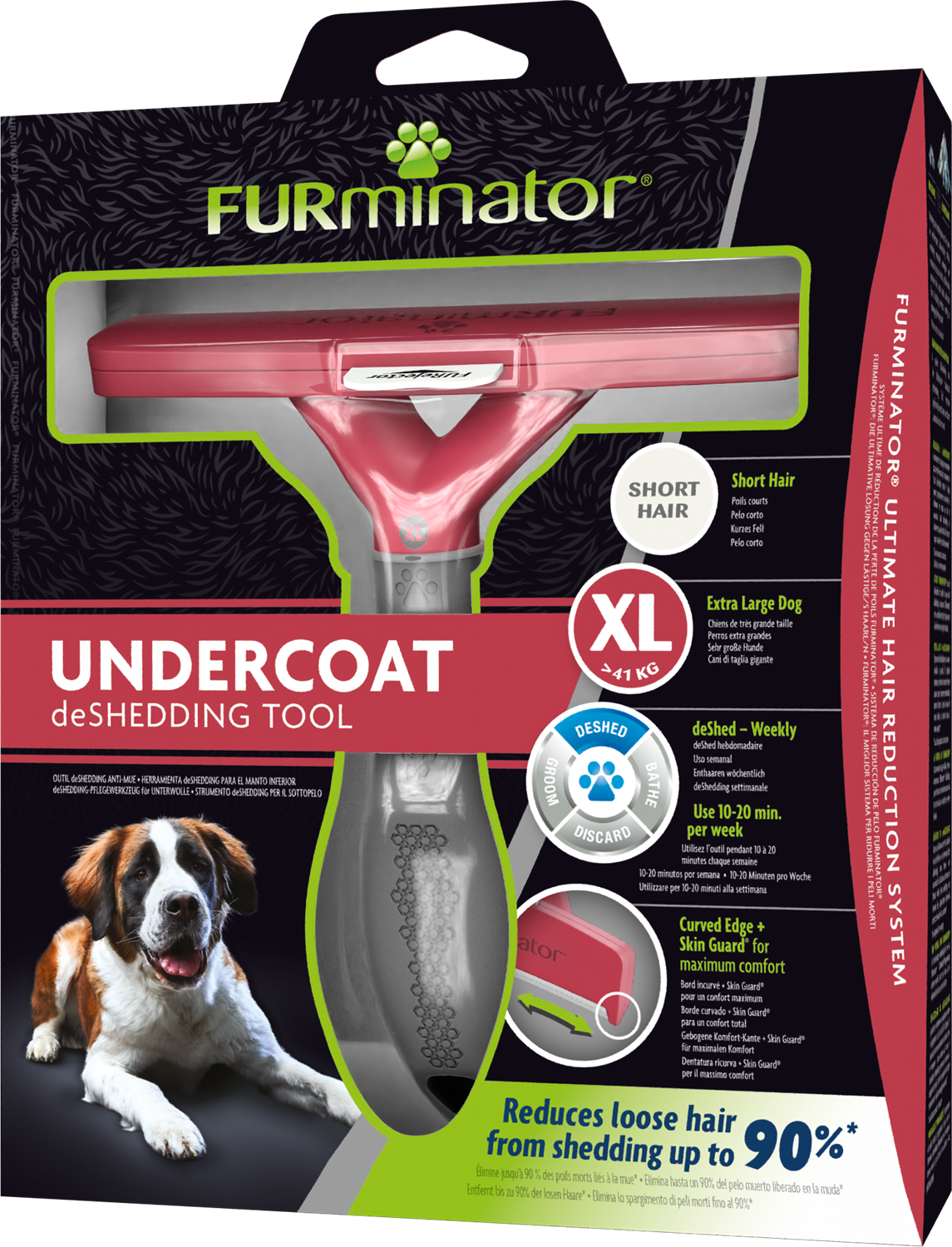 FURminator Strumento deShedding per Cani Taglia Gigante a Pelo Corto FURminator Strumento deShedding per Cani Taglia Gigante a Pelo Corto